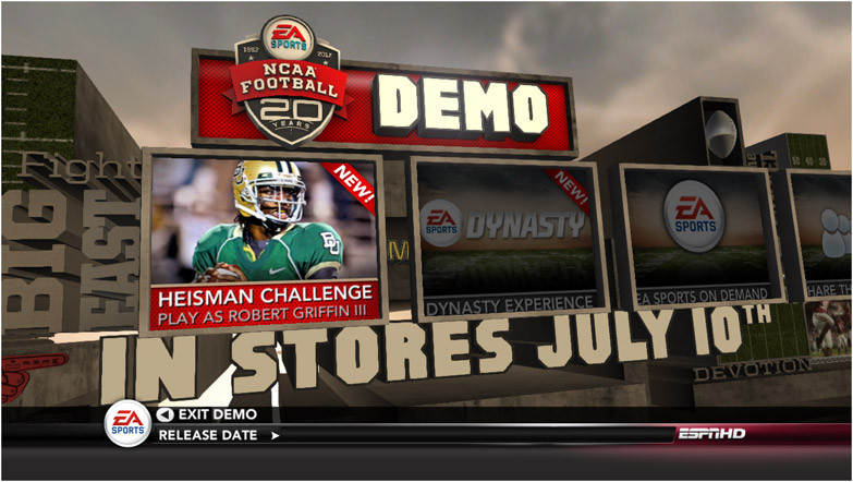 ncaa football 13 demo impressions